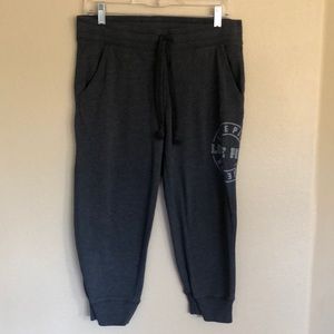 Victoria secret pink crop grey sweatpants